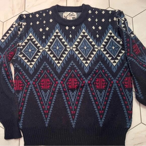 Vintage Steep Slopes Patterned Pullover Sweater Size M - Picture 5 of 6